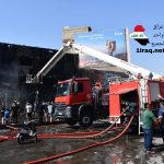 حريقاً ببناية تجارية في منطقة الطالبية