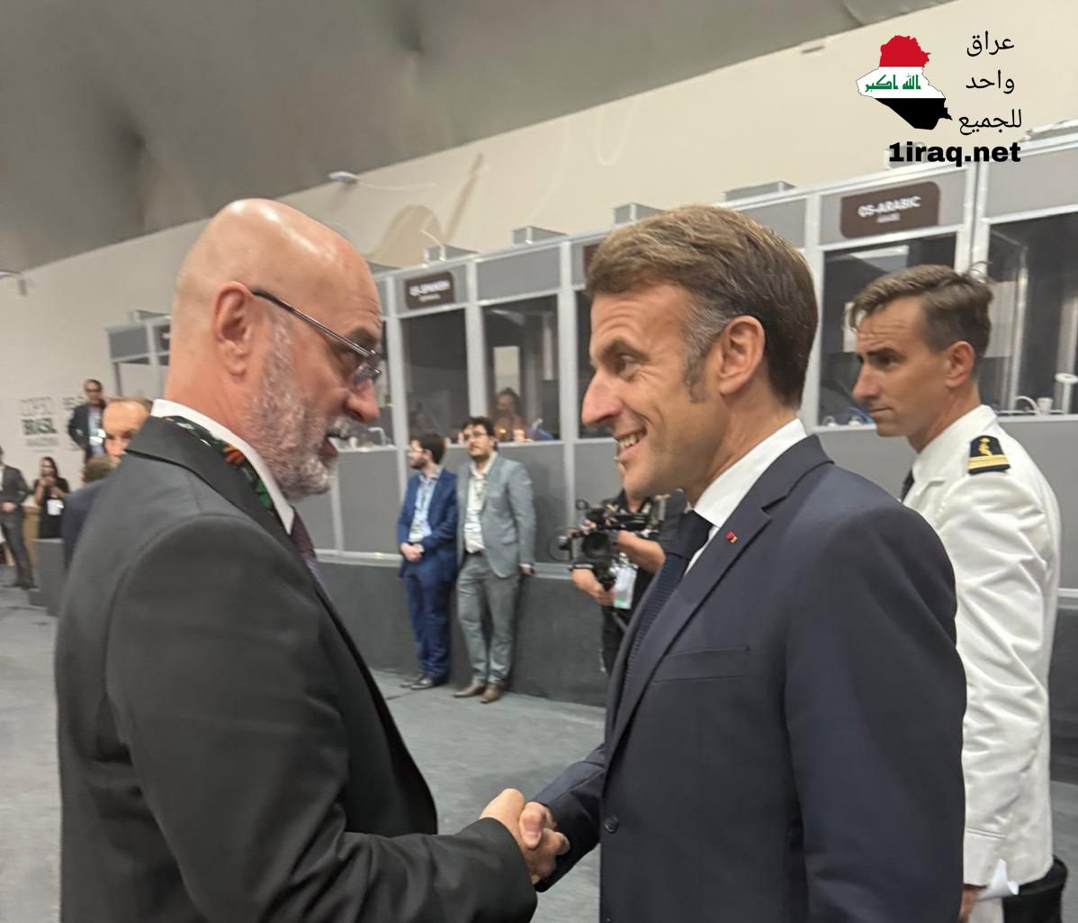 وزير البيئة نقل تحيات رئيس مجلس الوزراء محمد شياع السوداني إلى الرئيس الفرنسي